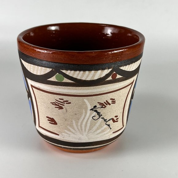 Red Clay Artisan Handcrafted Hand Painted Pot Vase Venezuela Souvenir Gift - Picture 2 of 10